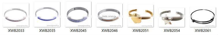 four pieces 316l stainless steel thread bangles