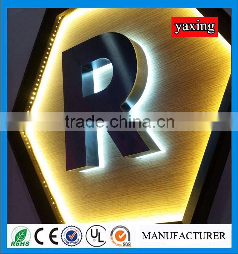 LED backlit small metal alphabet letters, shop logo decorative alphabet letters