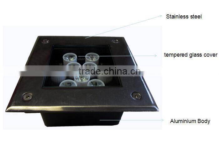 LED Inground Light IP68 Waterproof 9W 12W 18W led outdoor colorful lighting/