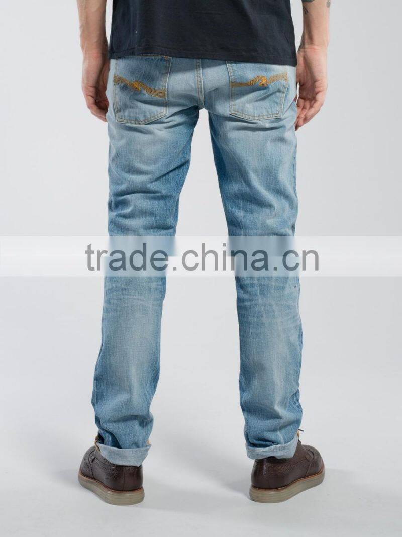 cotton fabric mens skinny denim jeans JX017