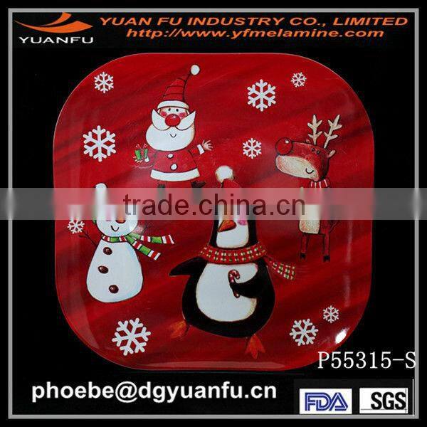 Rectangle melamine christmas trays