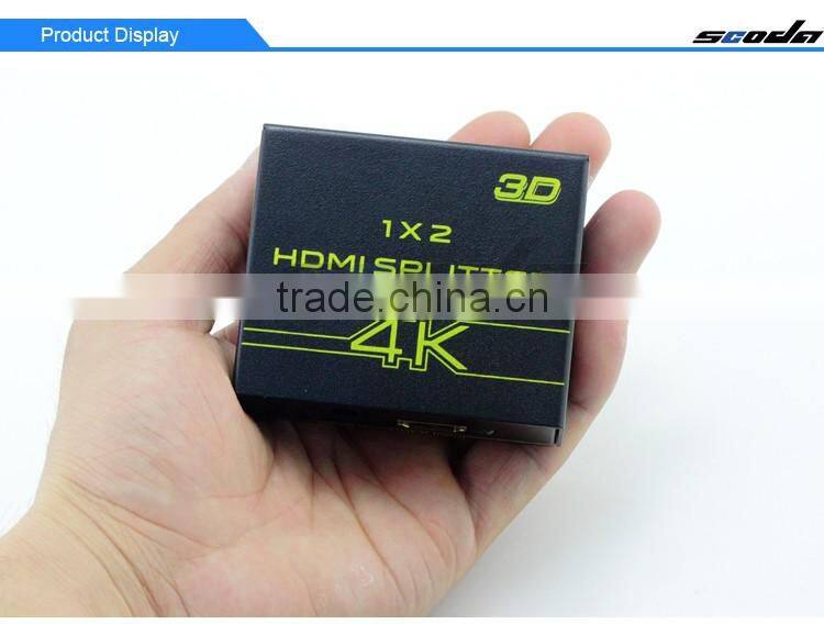 4K*2K 1 In 2 Out UHD HDMI 2.0 Splitter 1x2 audio Converetr Adapter