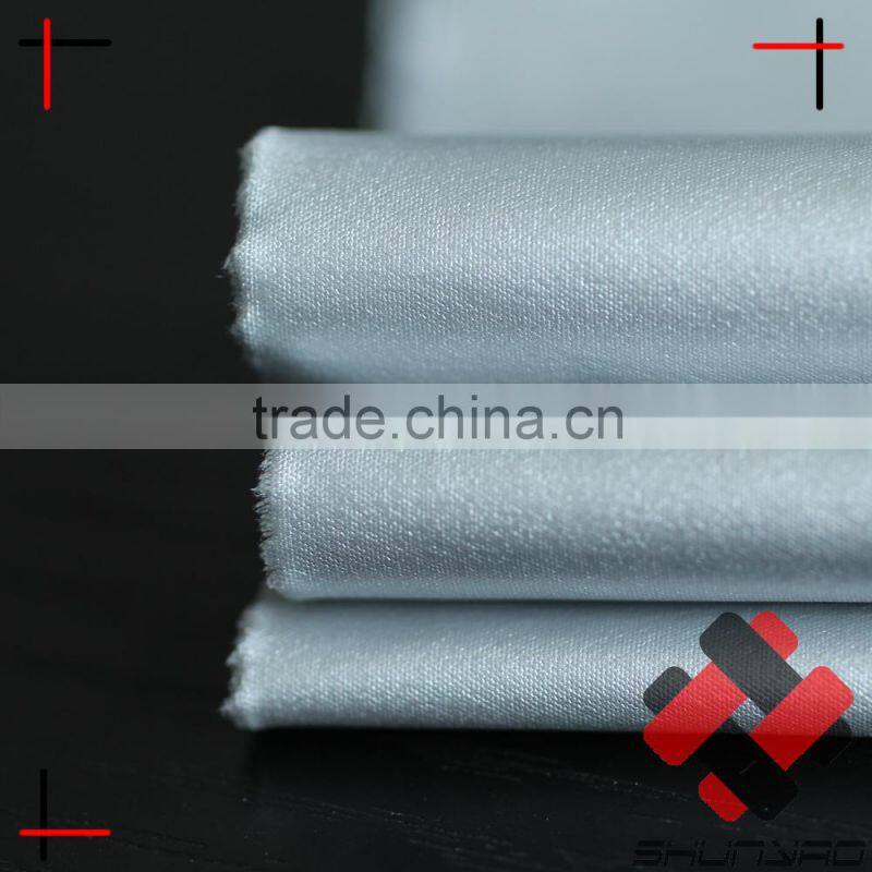 polyester pongee dull hot stamping foil silver fabric soft feel for winter coat down jacket