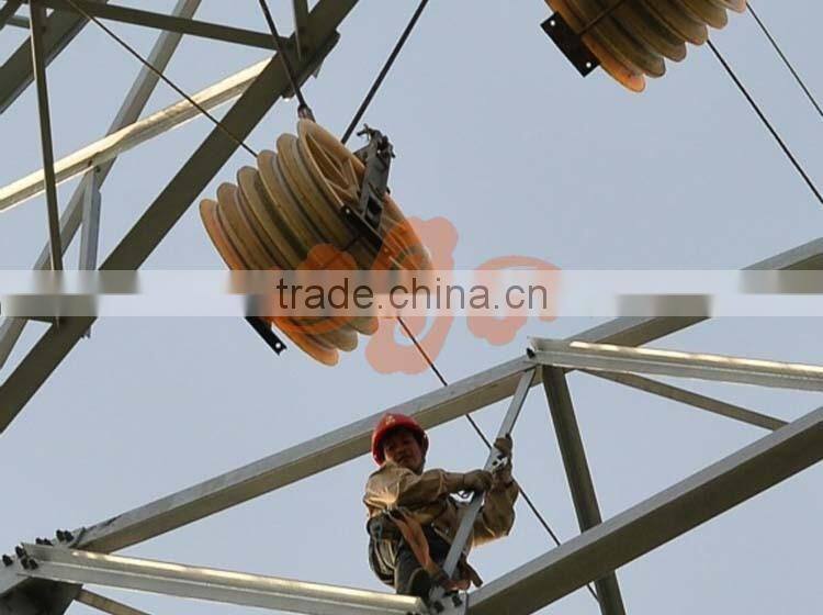 Galvanized steel frame nylon pulley block