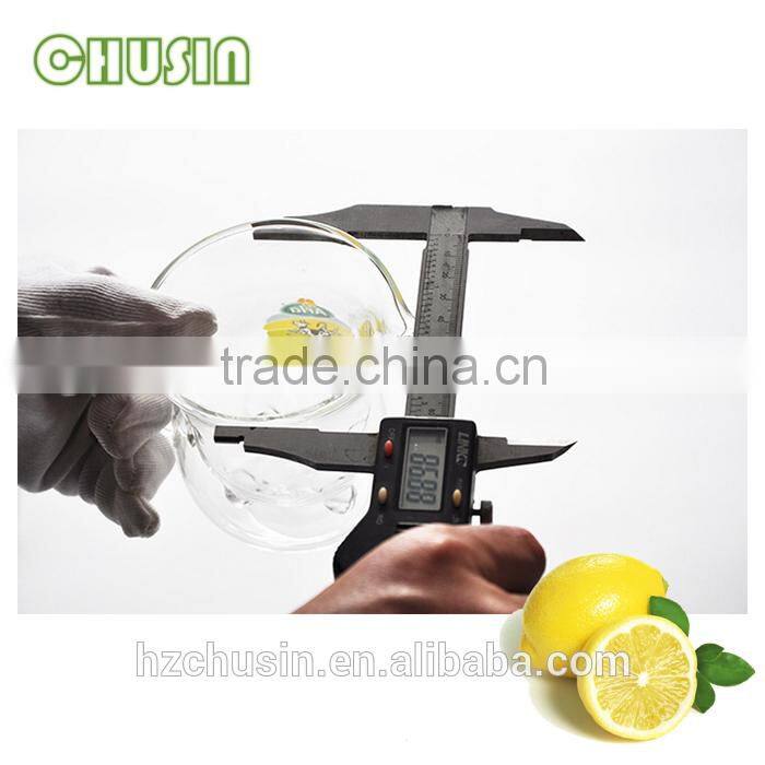 250ml double wall glass beer mug with handle