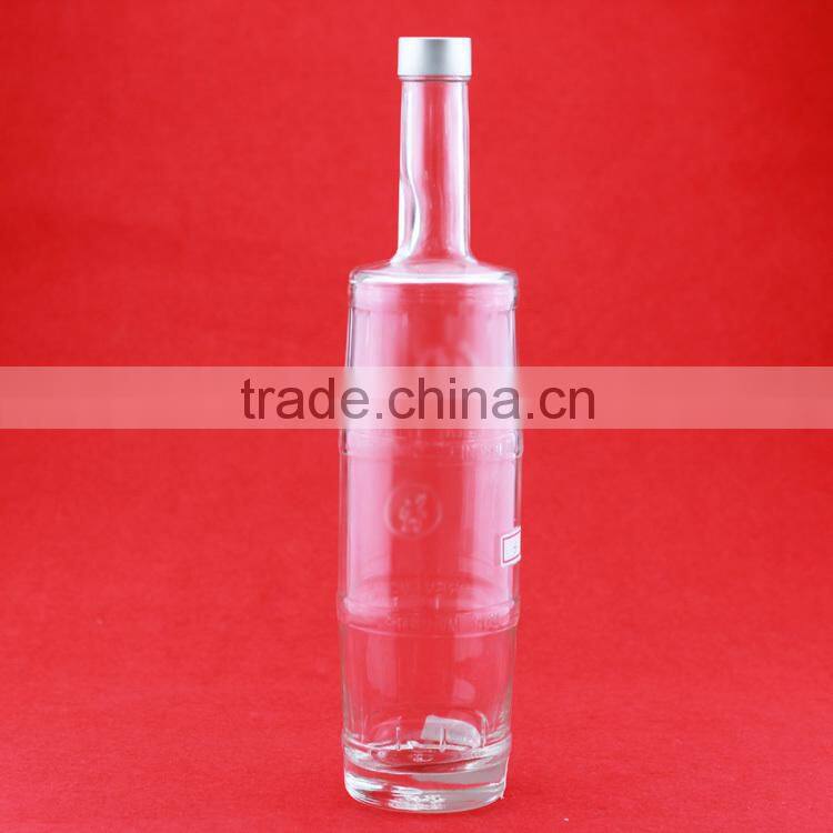 Custom liquor glass bottle made fancy glass wine bottle 750 ml colored liquor bottle
