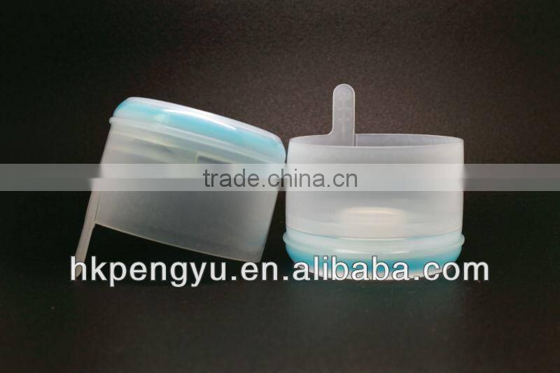 Foil labeled 5 Gallon Bottle closure with two step injection technology