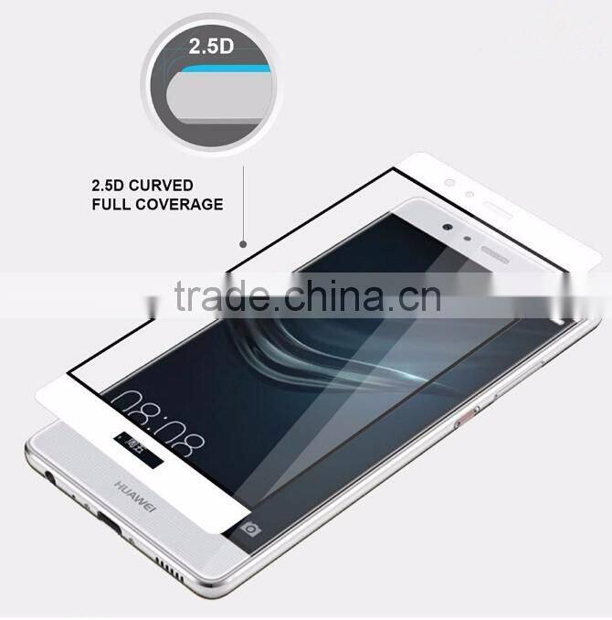 Top quality 0.33mm 2.5D Premium ultra thin mobile phone 9H tempered glass for huawei P9 plus screen protector