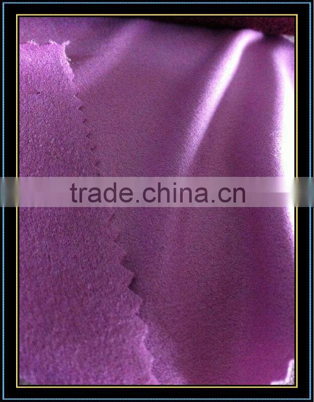 100% poly microfiber 4 way stretch suede fabric for garment dress