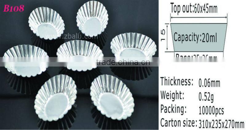 Manufacturing oval aluminum foil tart