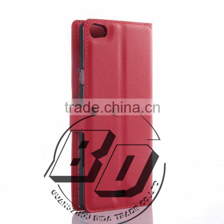 Top Selling Durable Magnetic flip leather wallet case with card slots For Wiko Highway pure leather case fast delivery