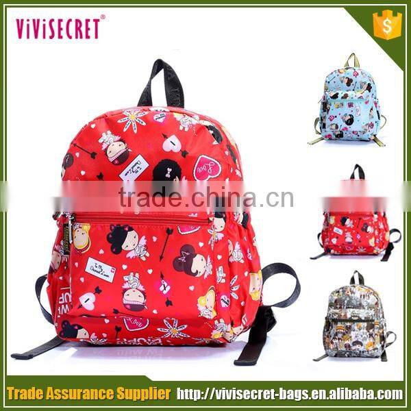Manufacturers polyester waterproof pink cartoon school fantasy backpacks from china