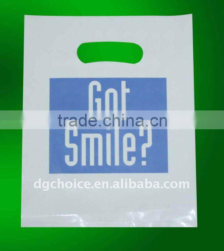 Plastic packing ldpe heat seal punch hole die cut bag
