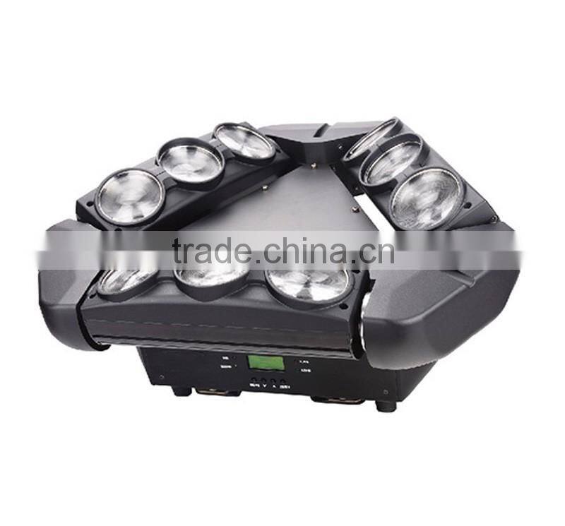 LED Spider Moving Head Light, Source: 9*10-Watt RGBW LEDs