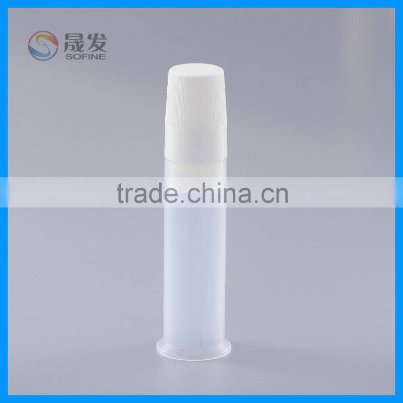 100g Empty plastic airless pump toothpaste bottle