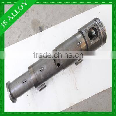 High speed bimetallic conical twin screw and barrel for pipe extrusion machine