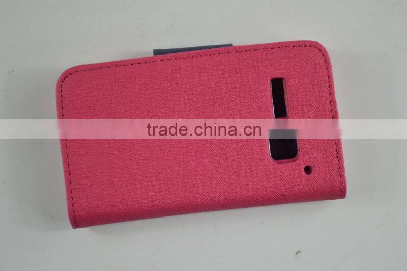 2016 Hot Sales Flip cover PU Leather Cases for iphone6 with TPU Holder, Two Card Slots and Stand Funtion