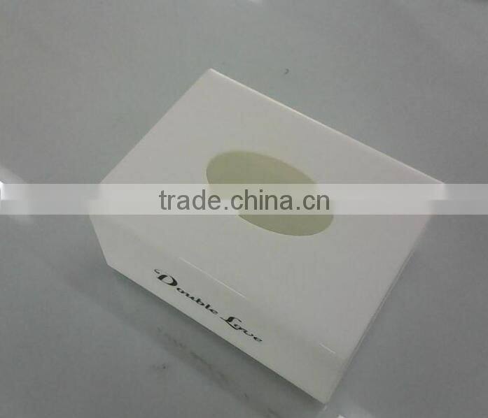 white acrylic tissue box