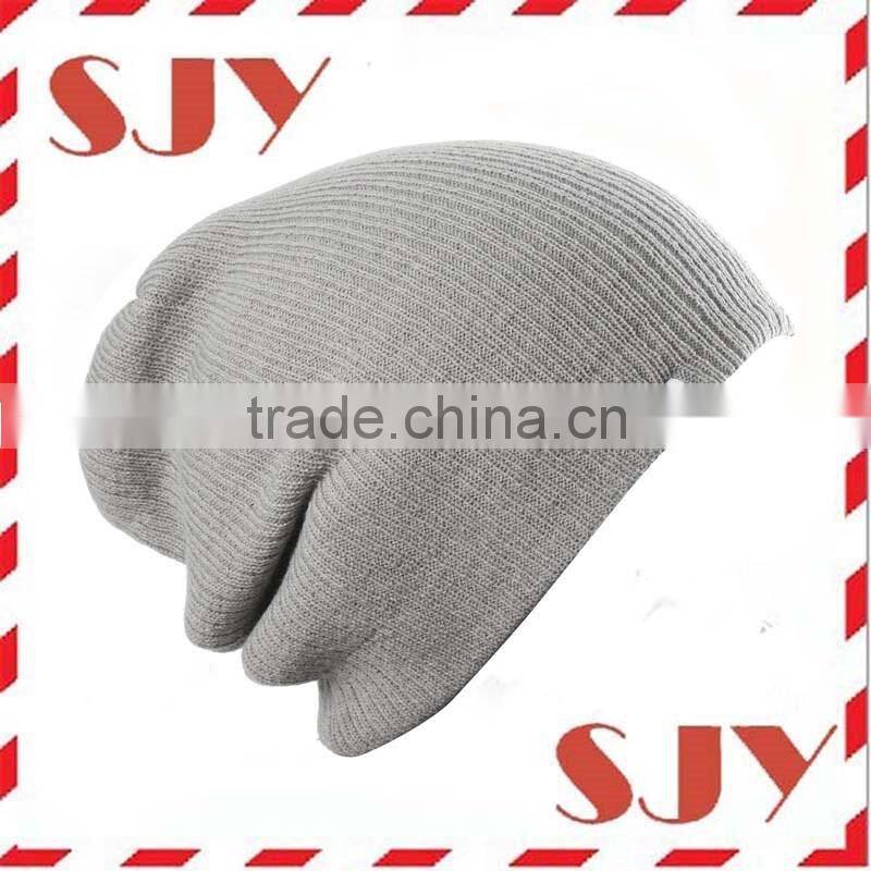 Hip Hop Winter Cap Mens Knitted Soft Feel Slouch Beanie Ski Hat