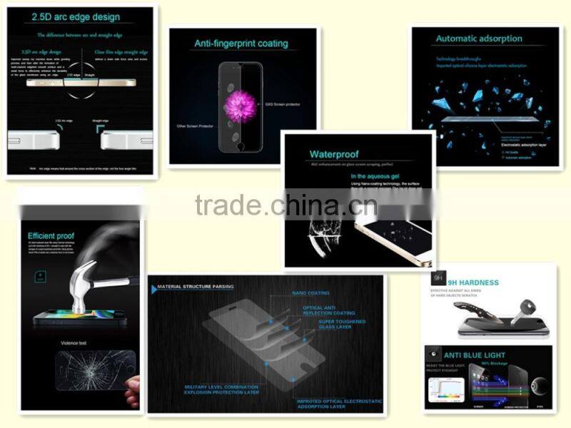 Curved Edge Glass Guard Anti-figerprint Anti-water Tempered Glass Screen Protector For Sony XP