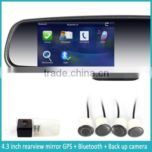 GPS & navigation rear view mirror with auto brightess adjustment and genuine bracket