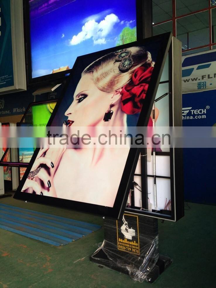Wholesale aluminum alloy frame light box billboard double sides scrolling for advertising