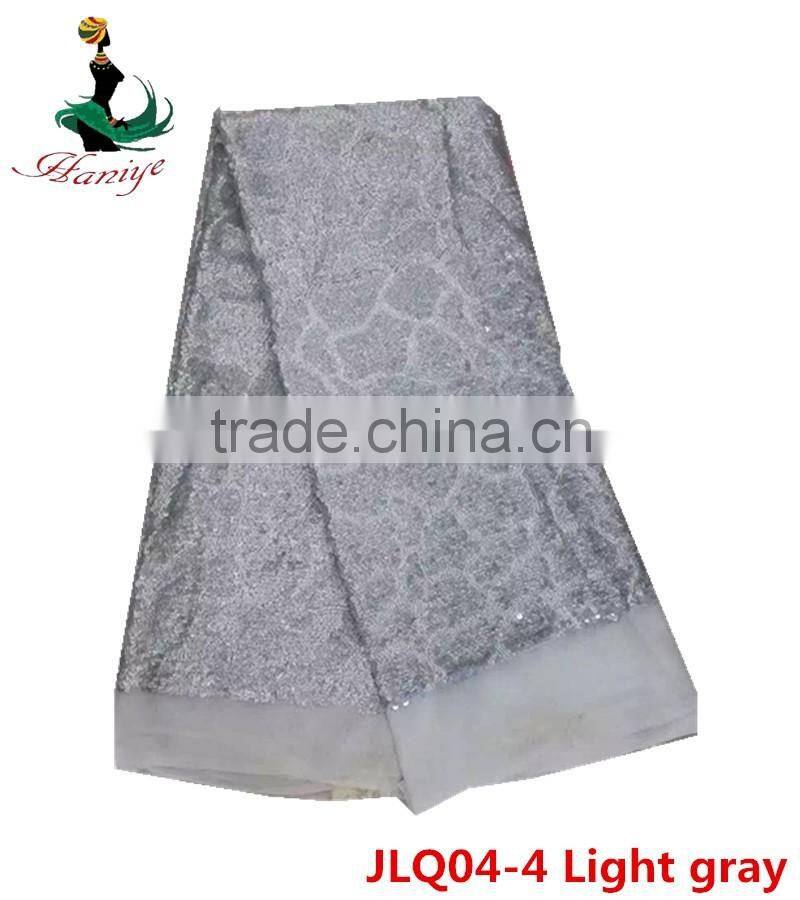 Haniye JLQ04-1/Beautiful types of tulle lace african french dress net lace fabrics with sequins