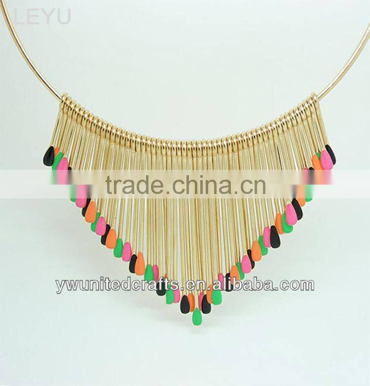 Custom fashion mini bib bubble necklace