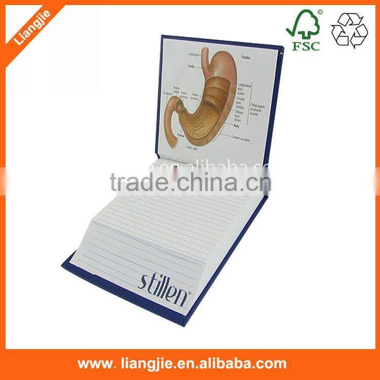 Good quality die-cut notes pads memo pad with hard cover