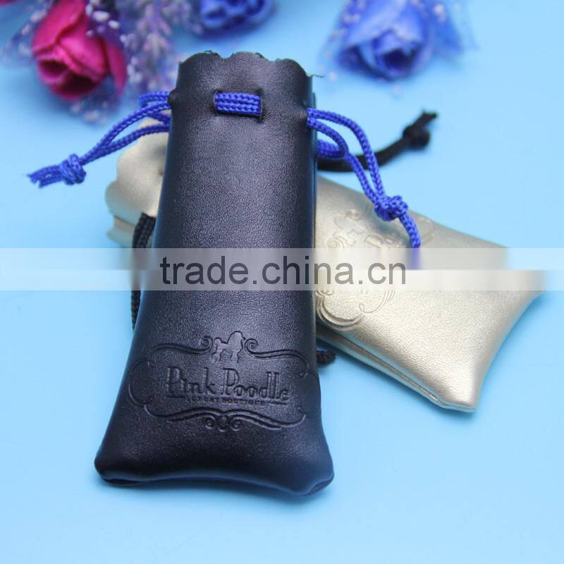 Recyclable custom printed waterproof drawstring wine bag with cord