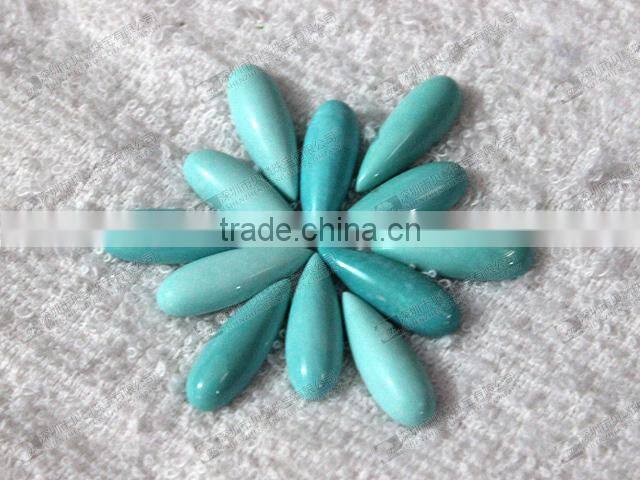 Hot sale blue turquoise, gemstone pear cabochons for jewelry setting