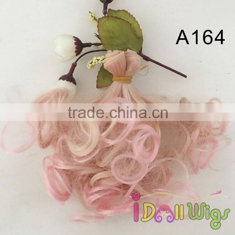 Cheap Synthetic Jerry curly hair extensions for BJD SD Blythe dolls no shedding