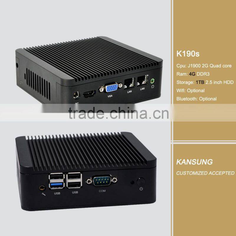 Cheap Mini PC Dual Ethernet 4gb DDR3 Ram HDD 1TB for PC with J1900 Motherboard PC Computer Desktop