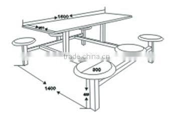 factory competitive price fiberglass school canteen furniture