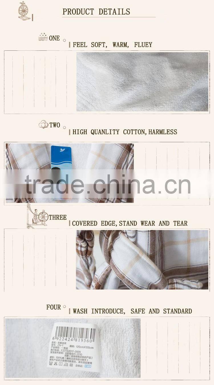 brown white grid latest women ladies cotton front open nightwear oem