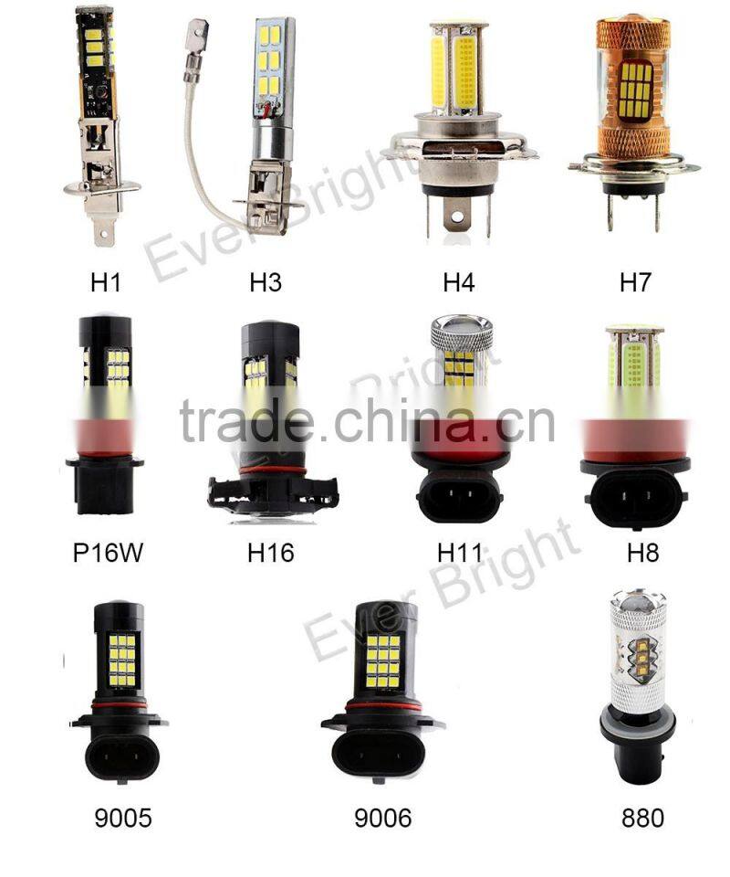 Hot selling 2835 63 smd P13W car lights led auto drl car lamps fog lights universal auto car light