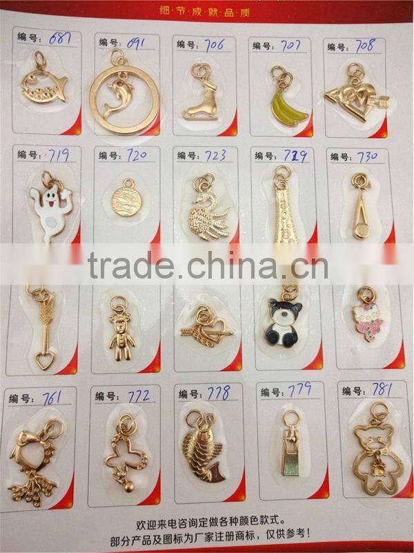 Fashion design good plating zipper puller