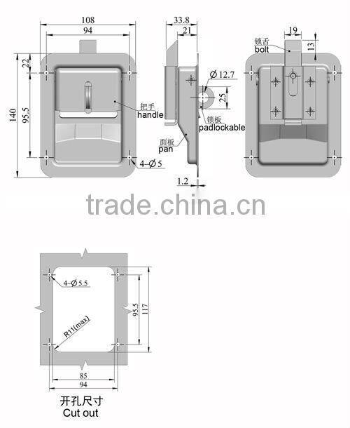 Paddle Handle W/eye for Padlock