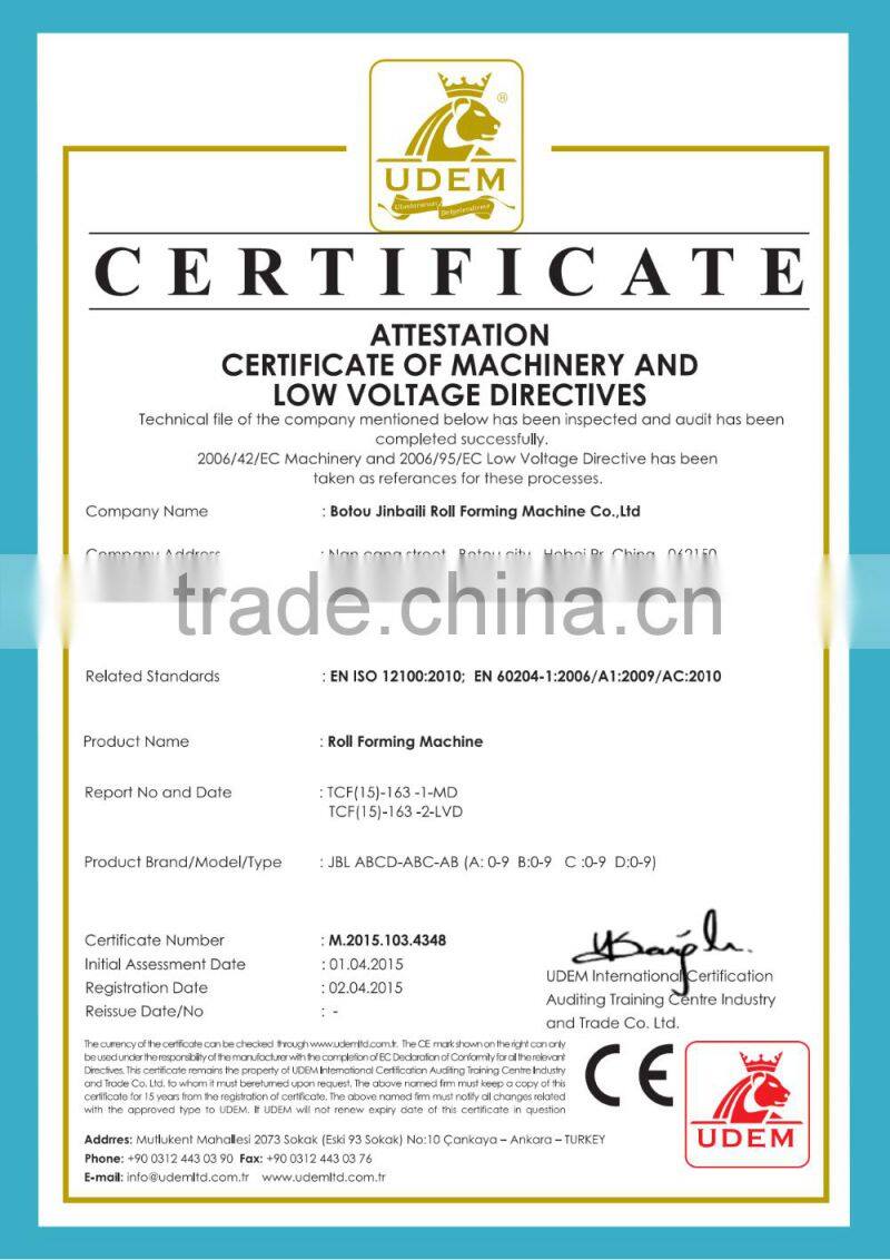 corrugated sheet cold forming machine for roof