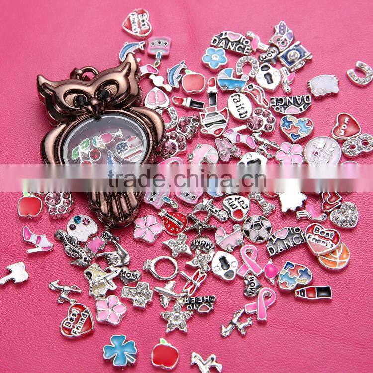 hot sale fashion design floating charm locket,open locket