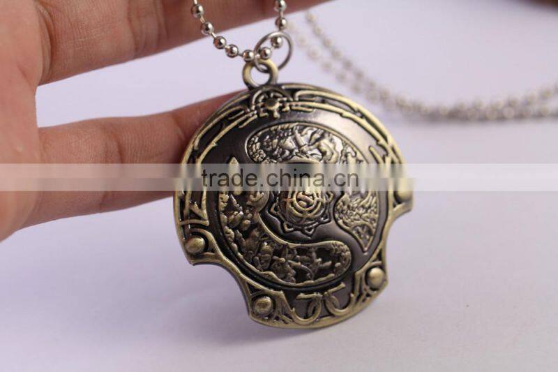 New PC online game dota 2 keychain champion shield keychain metal custom keychain