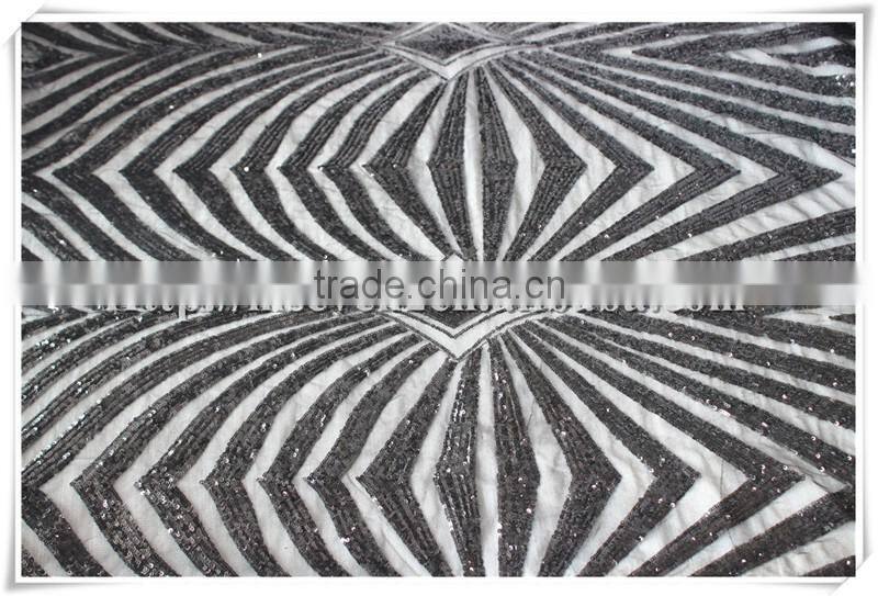 Nylon Spandex Lycra shiny colorful sequin textiles fabric Sequin girl Dress Fabric