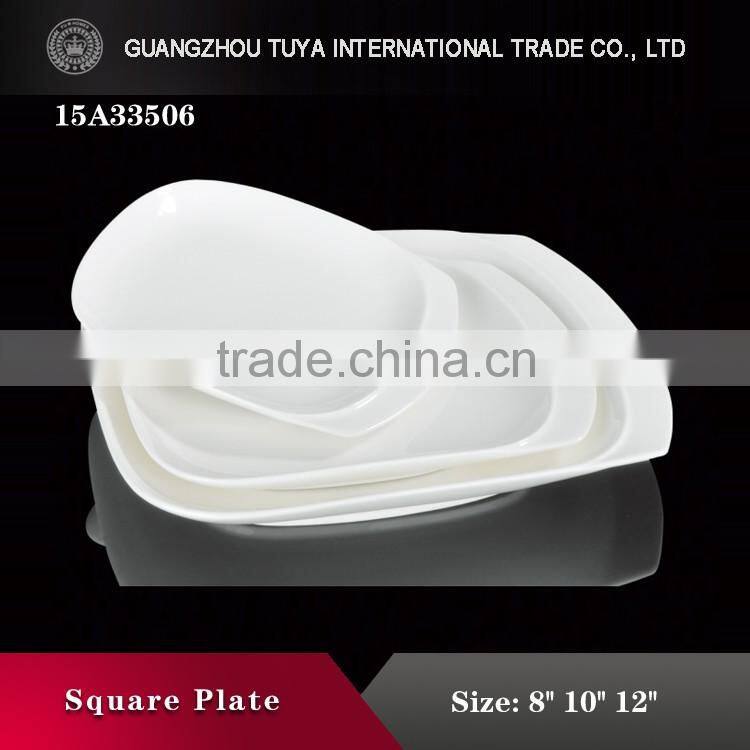 2016 hot sales of hotel and restaurant white ceramic plate