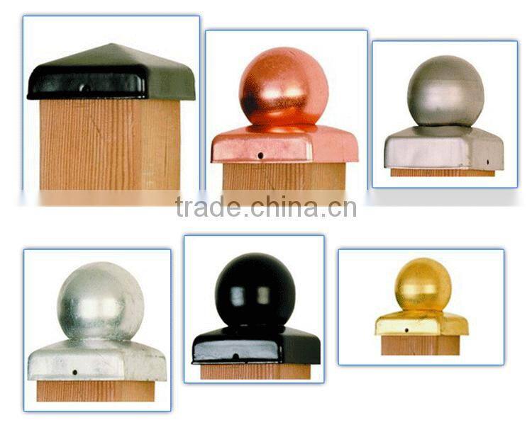 Alibaba China New Design Decorative Iron Aluminum Fence Post Cap