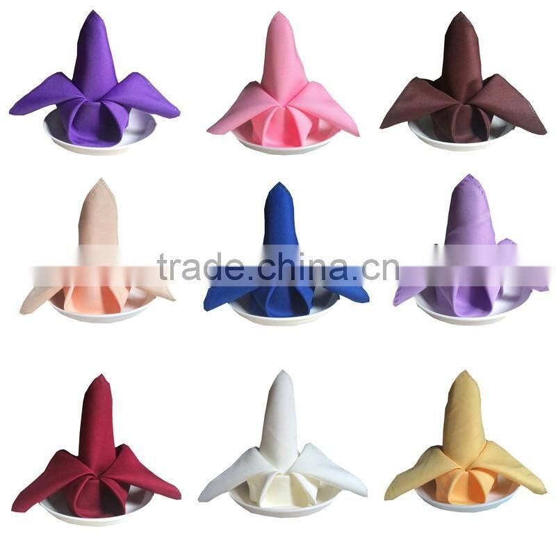 wholesale solid color 48x48cm table napkin for restaurant and party decoration