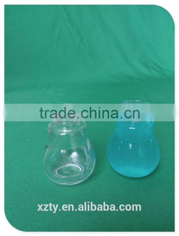 40ml glass jar of light bulb shap wth screw lid for perfumery