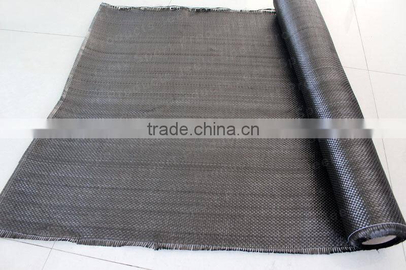 12K 800DTex 400g/m2 Plain Weave Fabric Carbon Fiber Yarn Woven Cloth 1m Wide