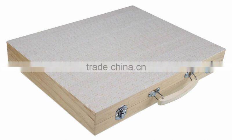 Kids drawing stationery set with wooden box 130pcs