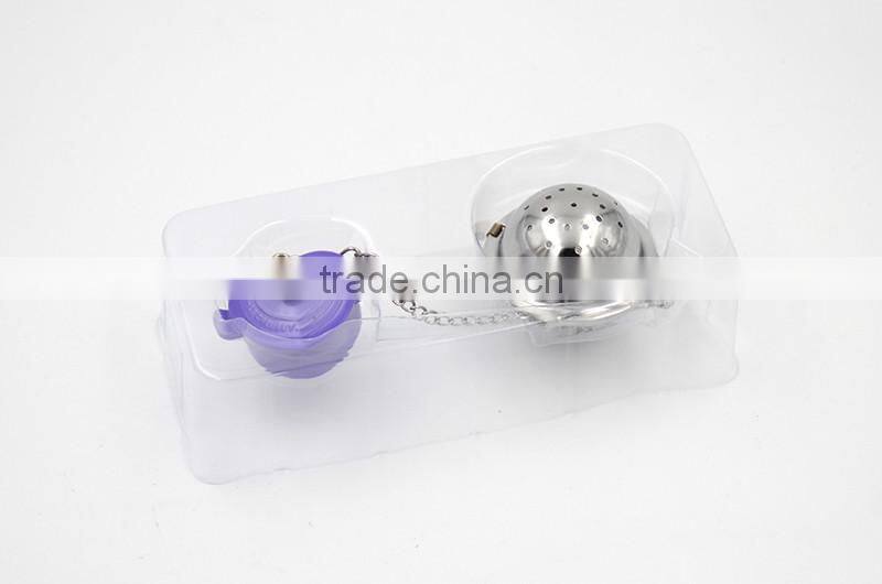 Manufacturer high quality stainless steel mesh ball tea strainer with heart shape tip