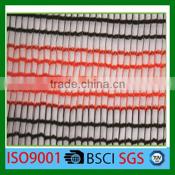 Building Covered With Construction Debris Netting for Protection